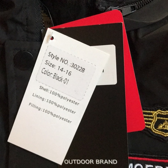 New with tags boys or girls black winter Moerdeng coat - Picture 7 of 16